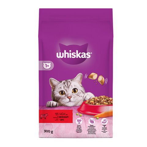 Whiskas Biftekli ve Havuçlu Yetişkin Kedi Maması 300 Gr