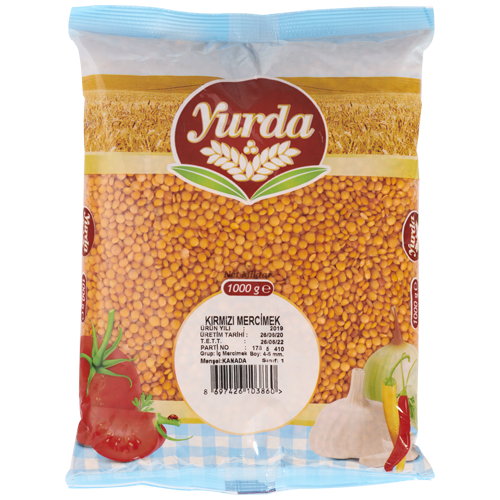 Yurda Kırmızı İç Mercimek 1000 Gr